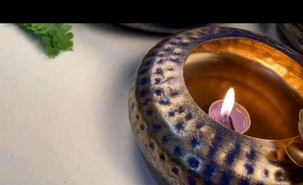 BLUE IRON DECORATIVE URLI FOR FLOTING DIYA For Potico Decor/DIWALI/Mandir/Home Entrance/Christmas/ Wedding Free Shipping - Iron, Pack of 3